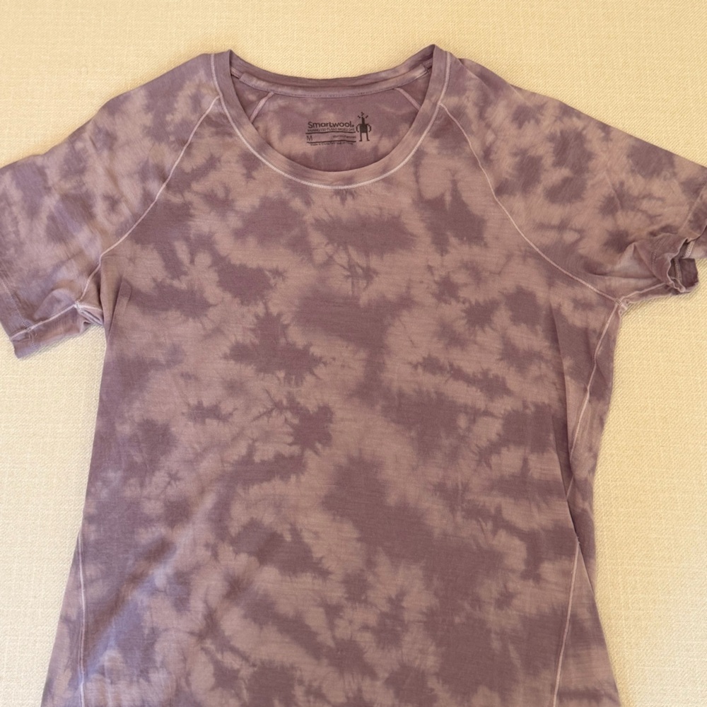 Smartwool Tie-Dye Lavender Merino Wool Tee - Picture 2 of 3